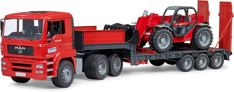 02774 MAN TGA TRUCK WITH LOW LOADER TRAILER