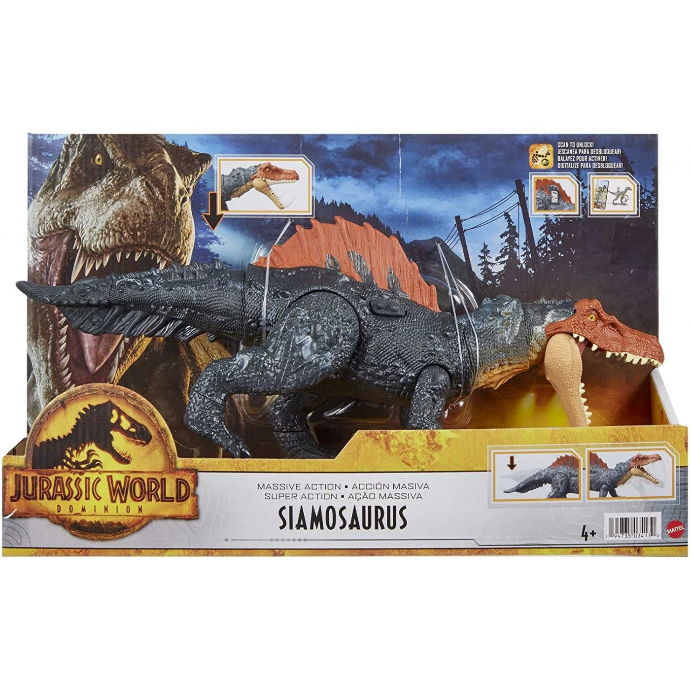HDX47 JURRASSIC WORLD GREAT ACTION DINOSAUR