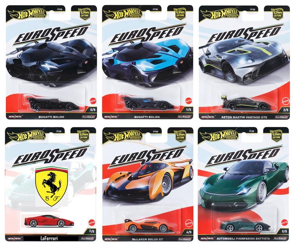 MTJLB25 HW CARS EURO STYLE SET OF 6