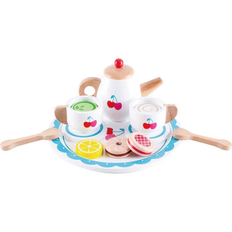 PH01A003 WOODEN CHERRY TEA SET