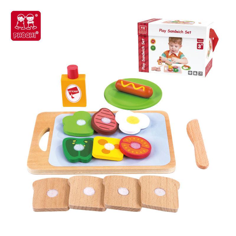 PH01E012 WOODEN PLAY SANDWICH SET