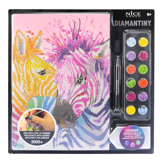 96602/96332 DIAMANTINY LEVEL UP WATERCOLOR ZEBRAS
